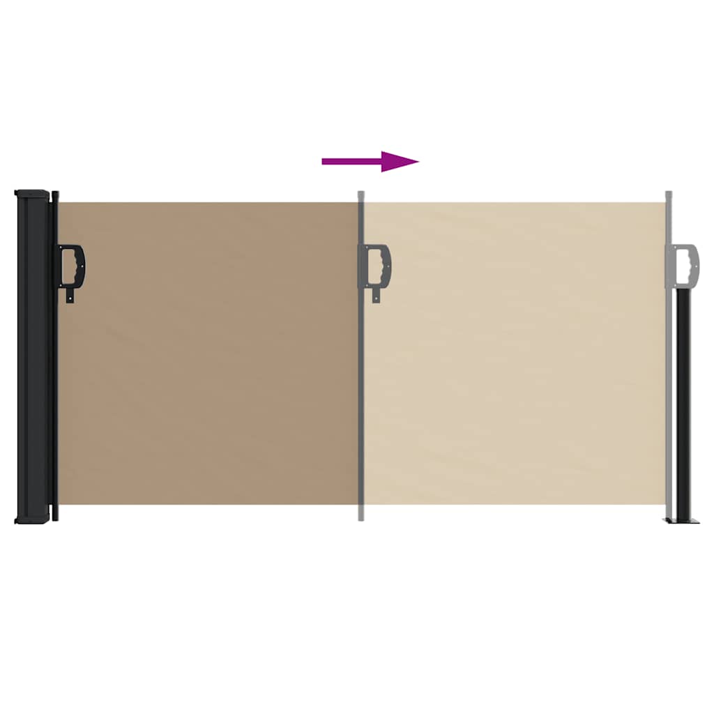 Tenda da Sole Laterale Retrattile Tortora 100x500 cm