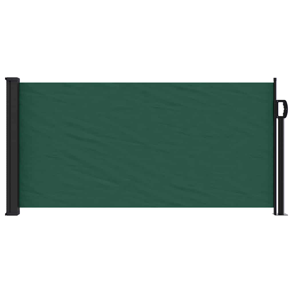 Tenda da Sole Laterale Retrattile Verde Scuro 100x500 cm