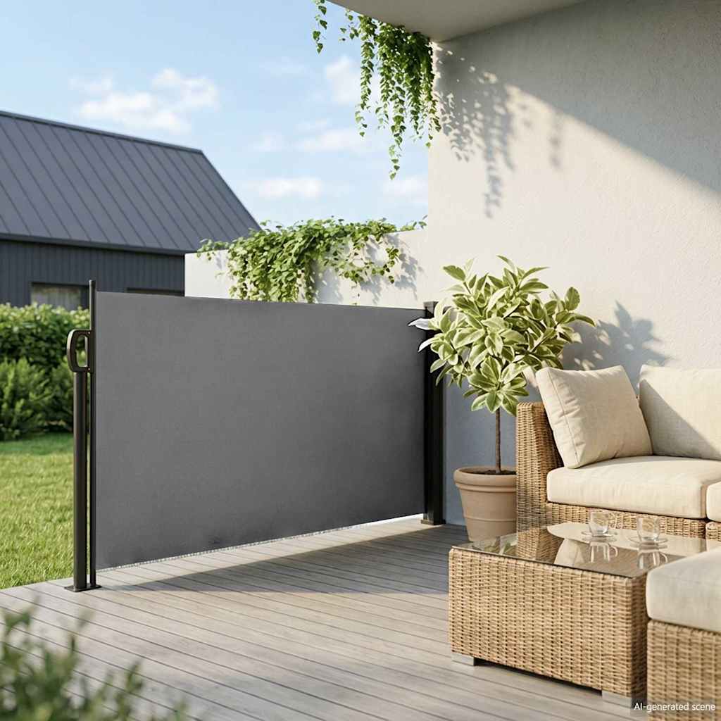 Tenda da sole laterale retrattile antracite 100x500 cm