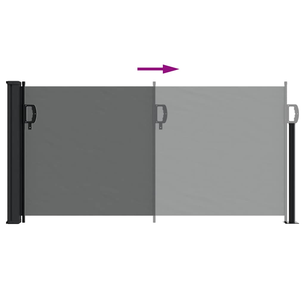 Tenda da sole laterale retrattile antracite 100x500 cm