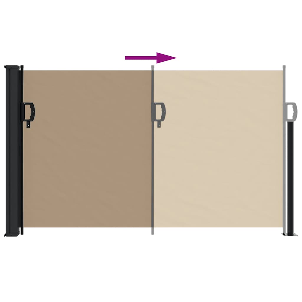 Tenda da Sole Laterale Retrattile Tortora 120x500 cm