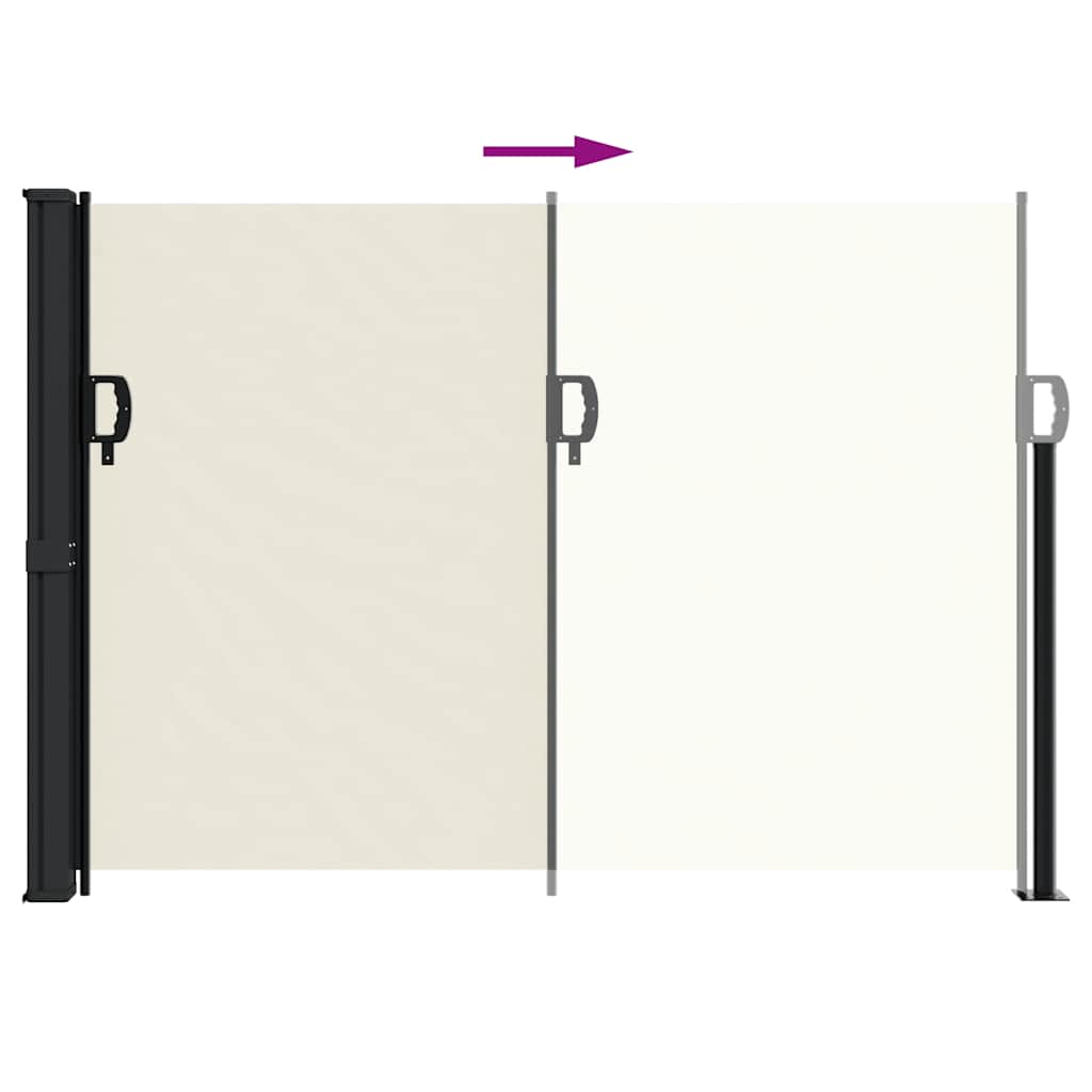 Tenda da Sole Laterale Retrattile Crema 140x500 cm