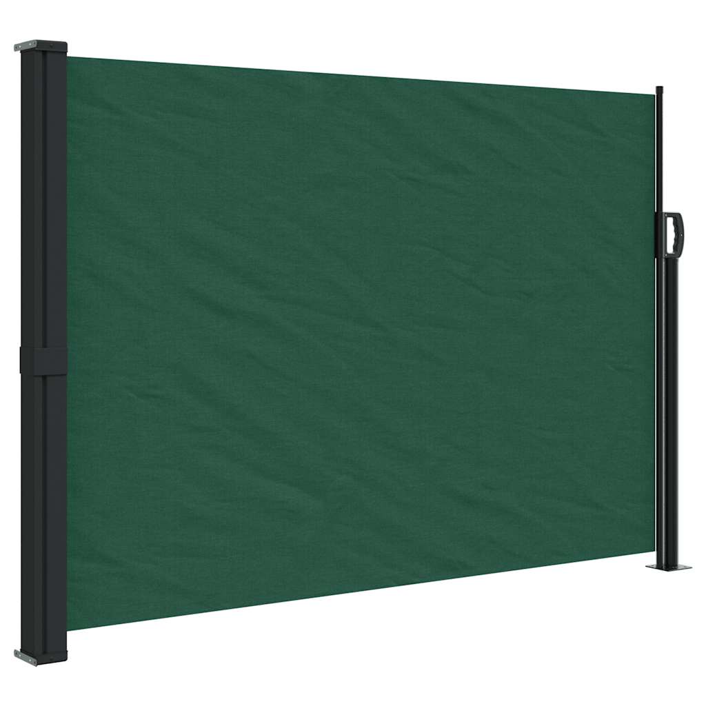 Tenda da Sole Laterale Retrattile Verde Scuro 140x500 cm
