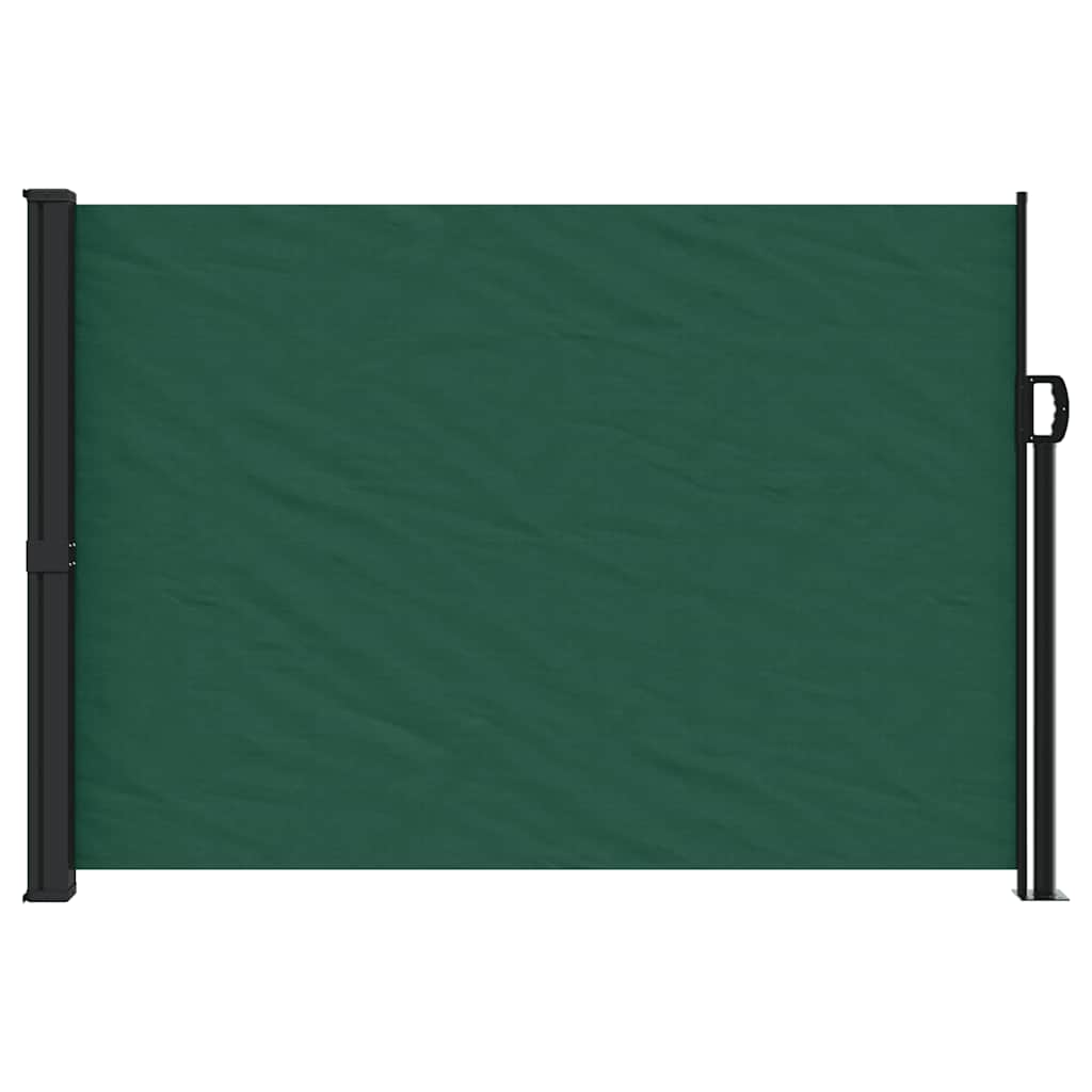 Tenda da Sole Laterale Retrattile Verde Scuro 140x500 cm