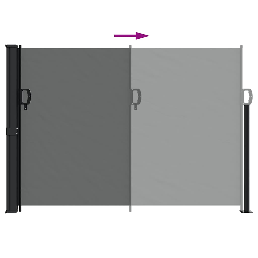 Tenda da sole laterale retrattile antracite 140x500 cm