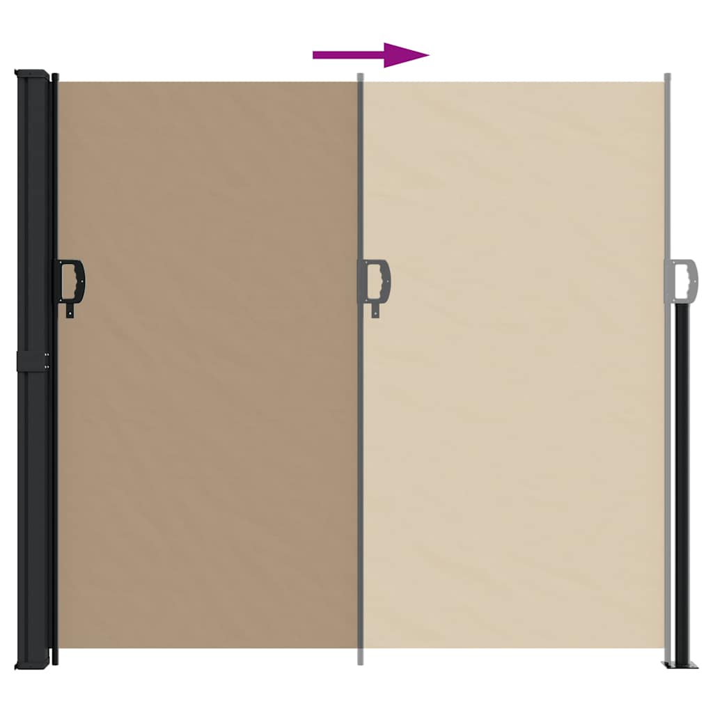 Tenda da Sole Laterale Retrattile Tortora 180x500 cm