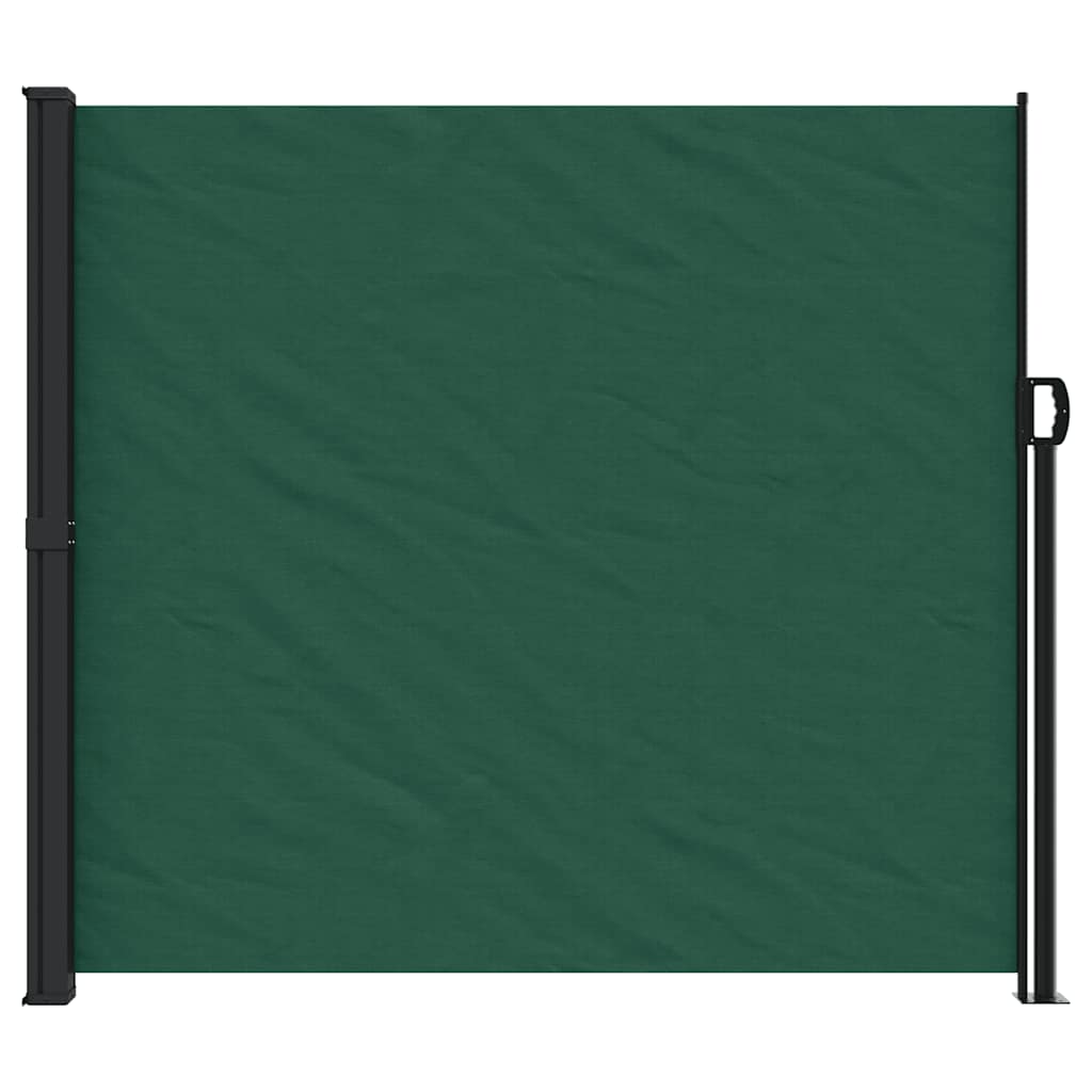 Tenda da Sole Laterale Retrattile Verde Scuro 180x500 cm