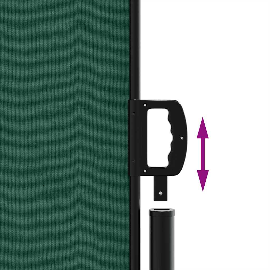 Tenda da Sole Laterale Retrattile Verde Scuro 180x500 cm