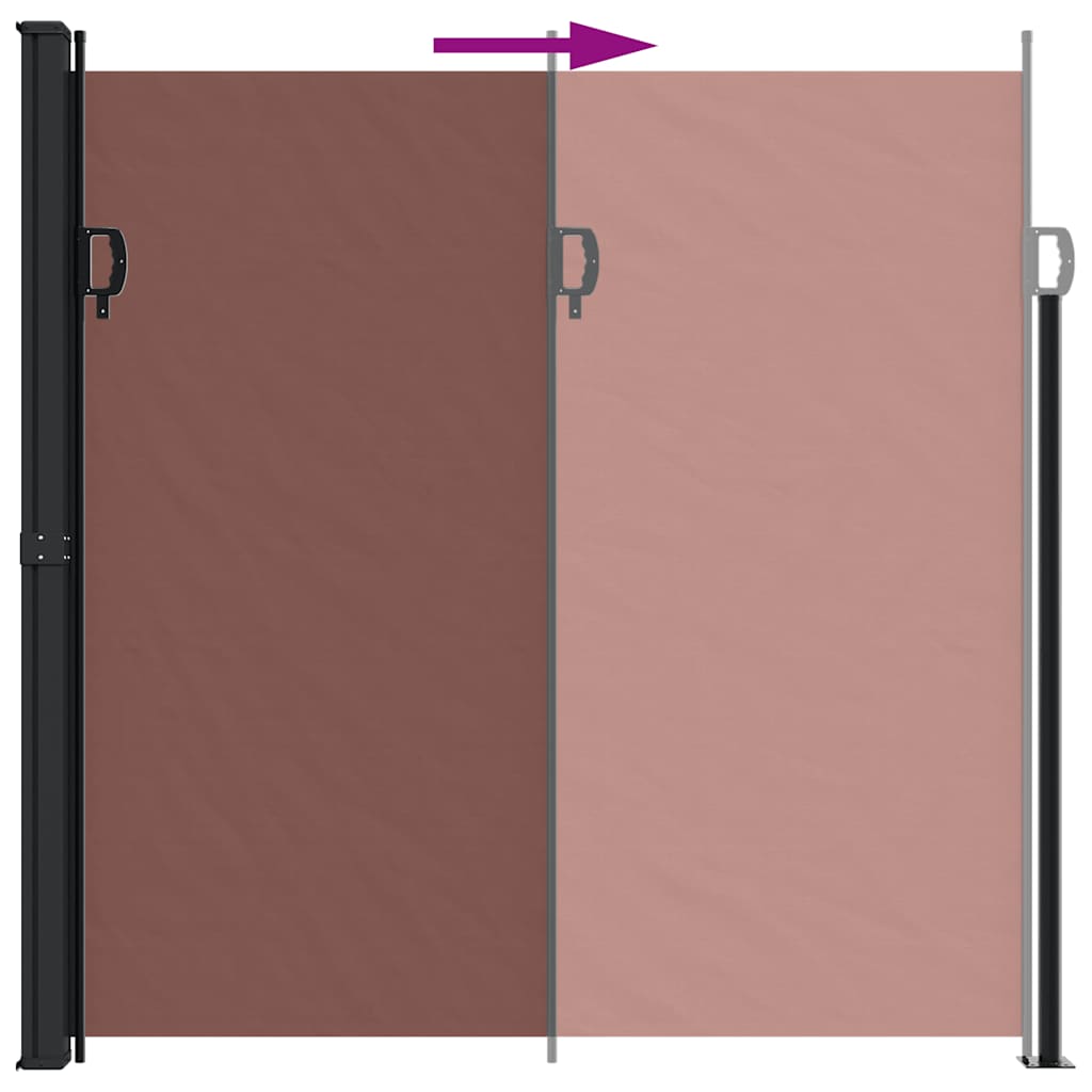 Tenda da Sole Laterale Retrattile Marrone 200x500 cm