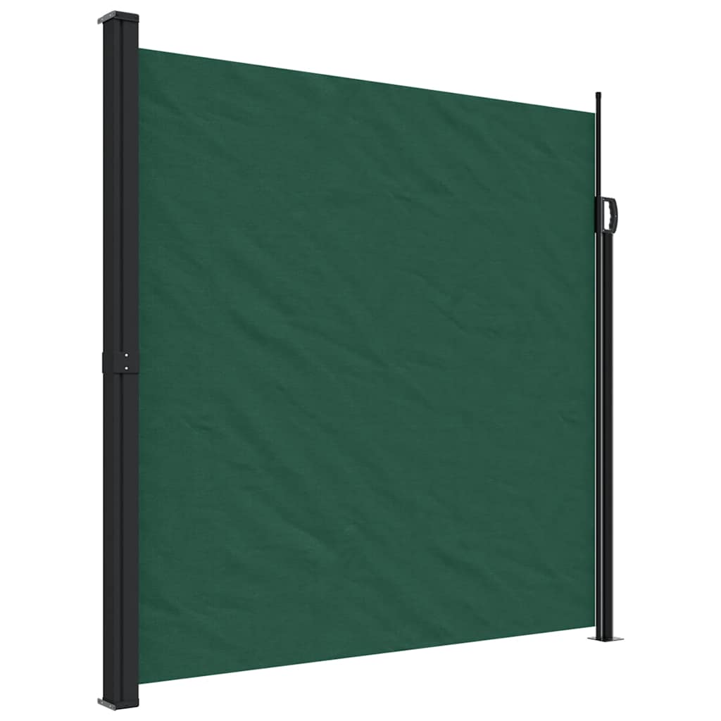 Tenda da Sole Laterale Retrattile Verde Scuro 200x500 cm