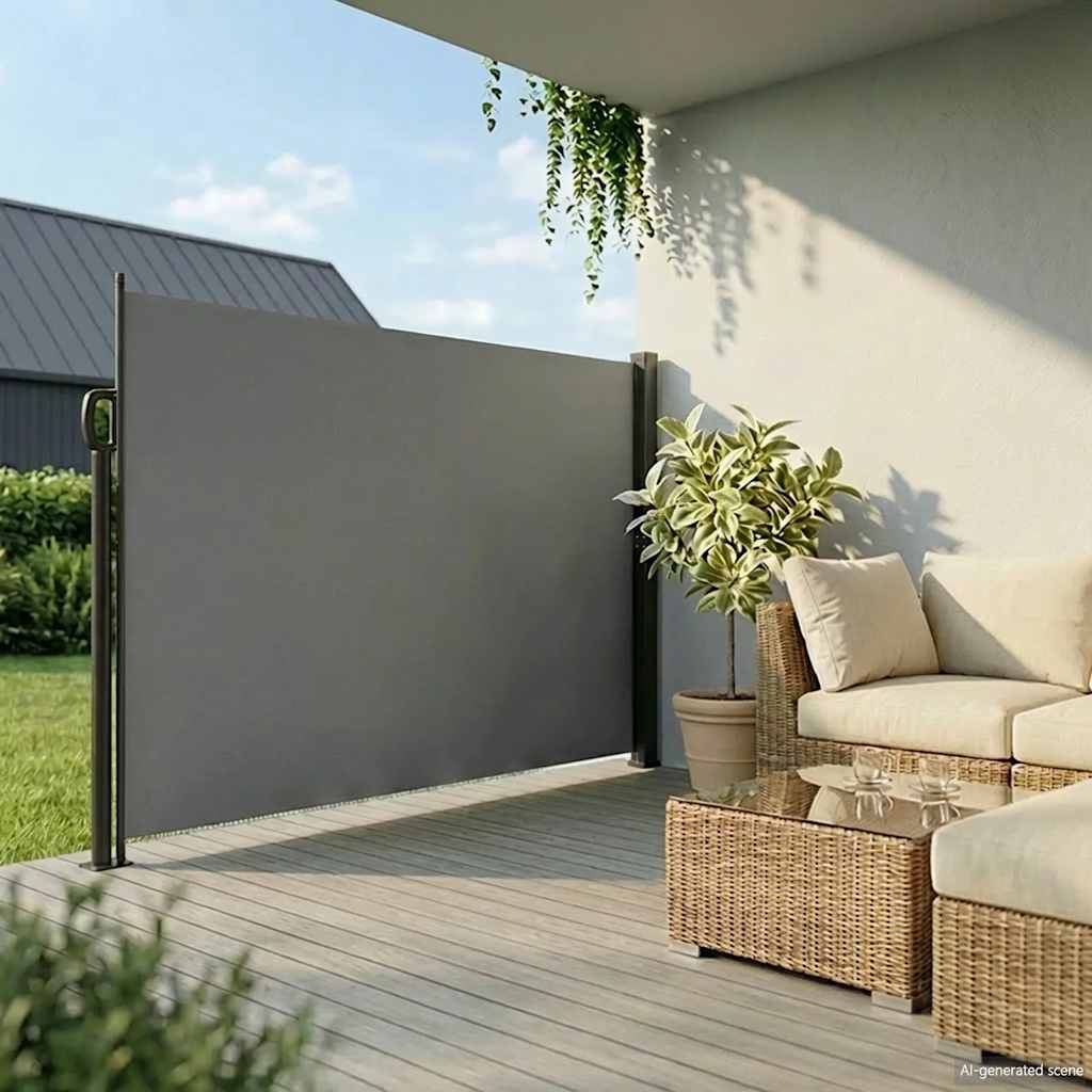 Tenda da Sole Laterale Retrattile Antracite 200x500 cm