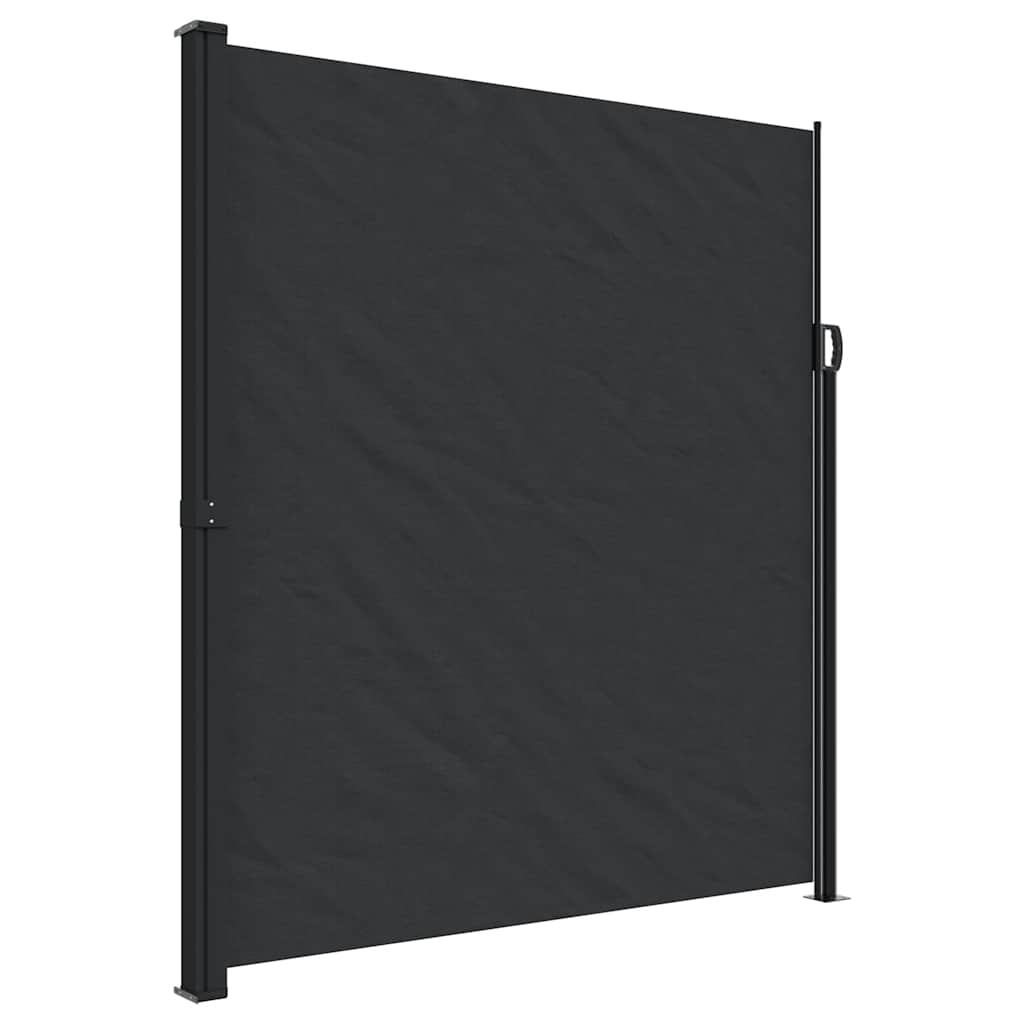 Tenda da Sole Laterale Retrattile Nera 220x500 cm