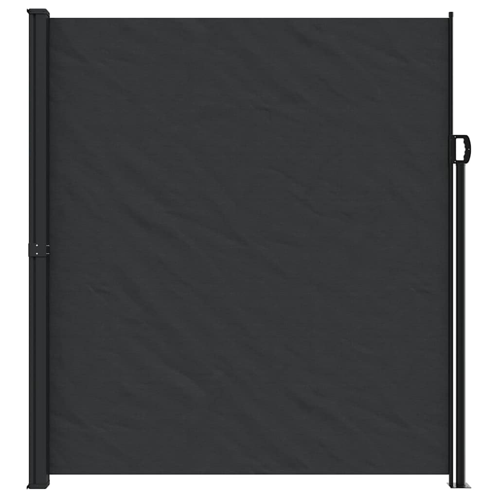 Tenda da Sole Laterale Retrattile Nera 220x500 cm
