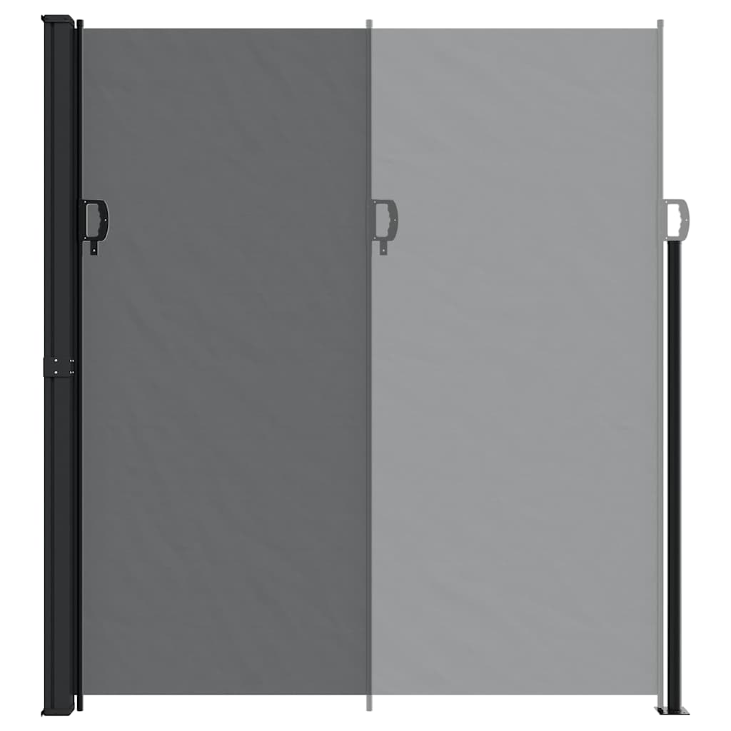 Tenda da Sole Laterale Retrattile Nera 220x500 cm