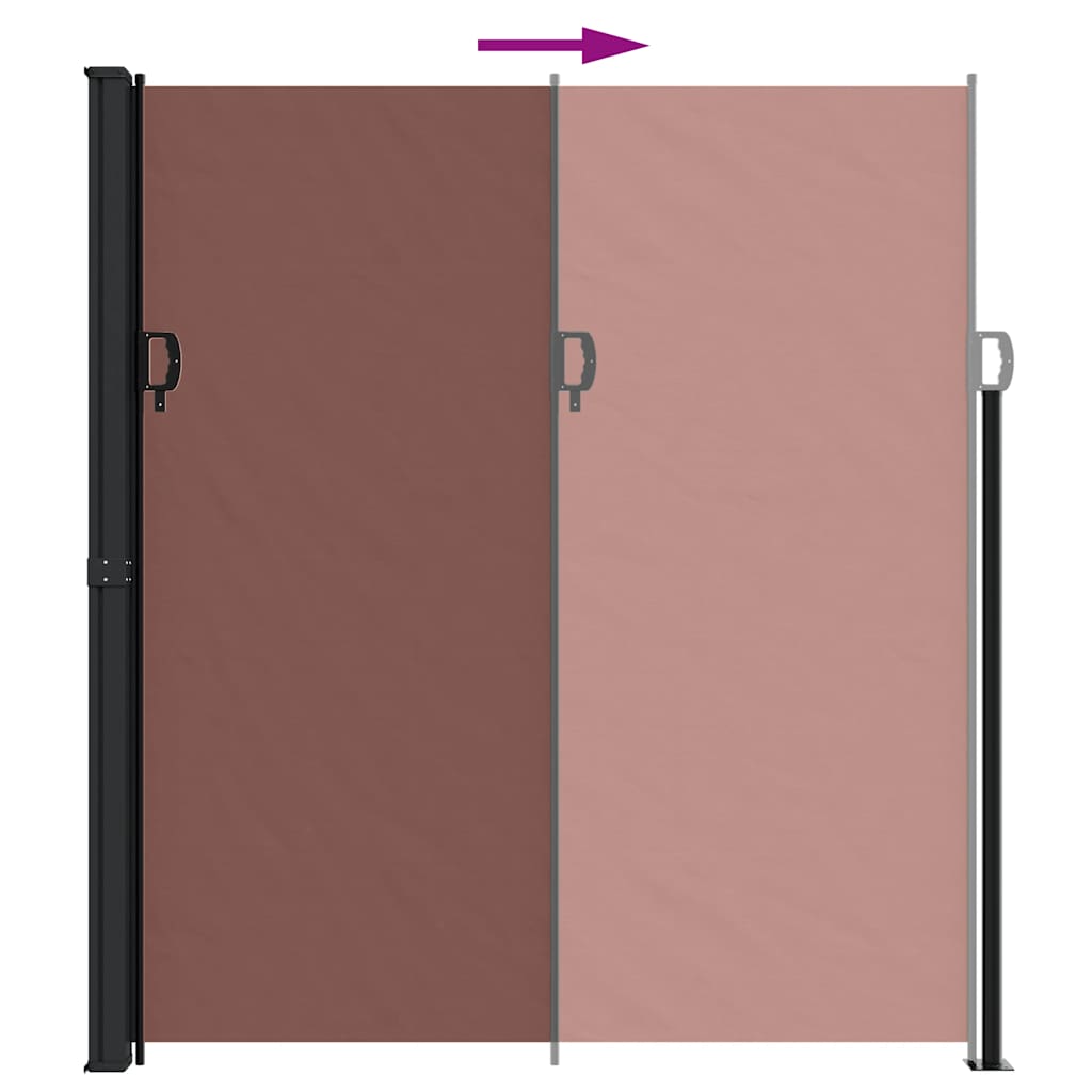 Tenda da Sole Laterale Retrattile Marrone 220x500 cm