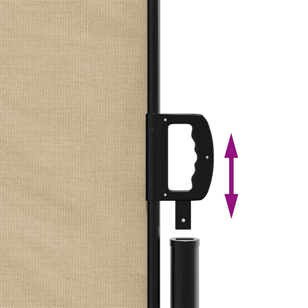 Tenda da Sole Laterale Retrattile Beige 220x500 cm