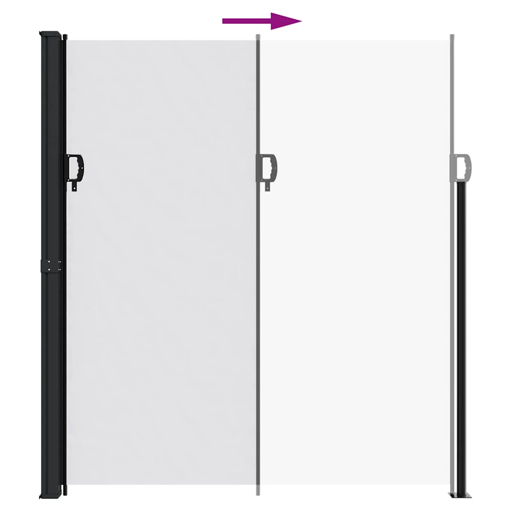 Tenda da Sole Laterale Retrattile Bianco 220x500 cm