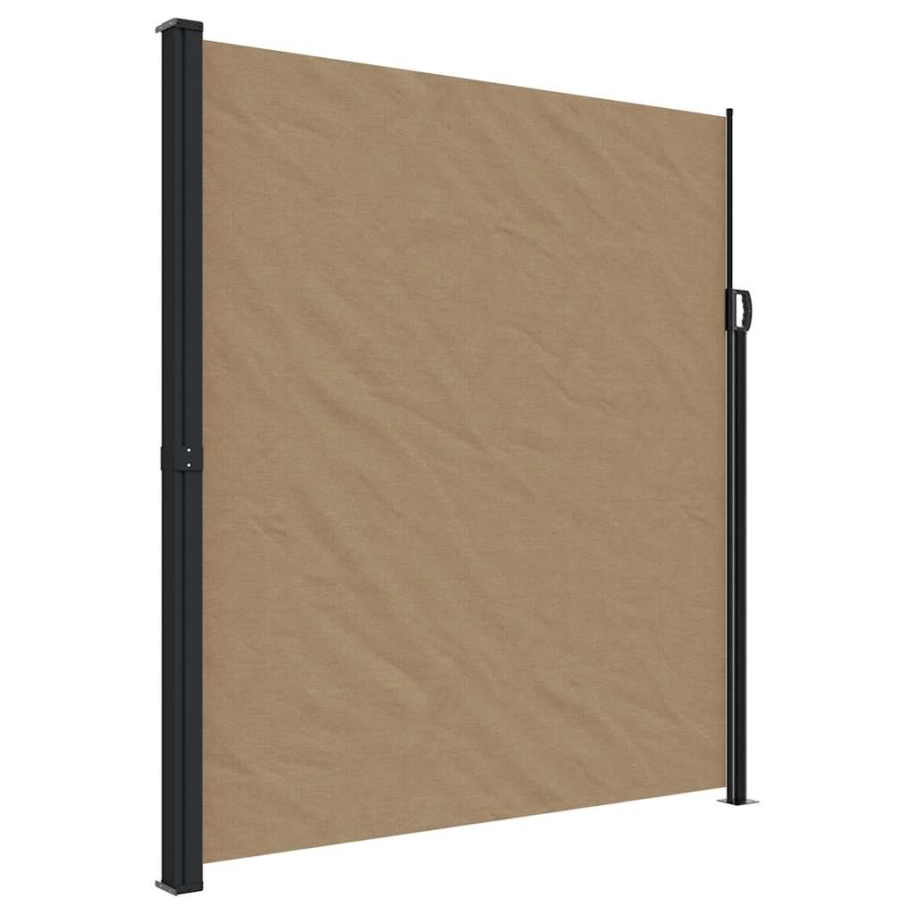 Tenda da Sole Laterale Retrattile Tortora 220x500 cm