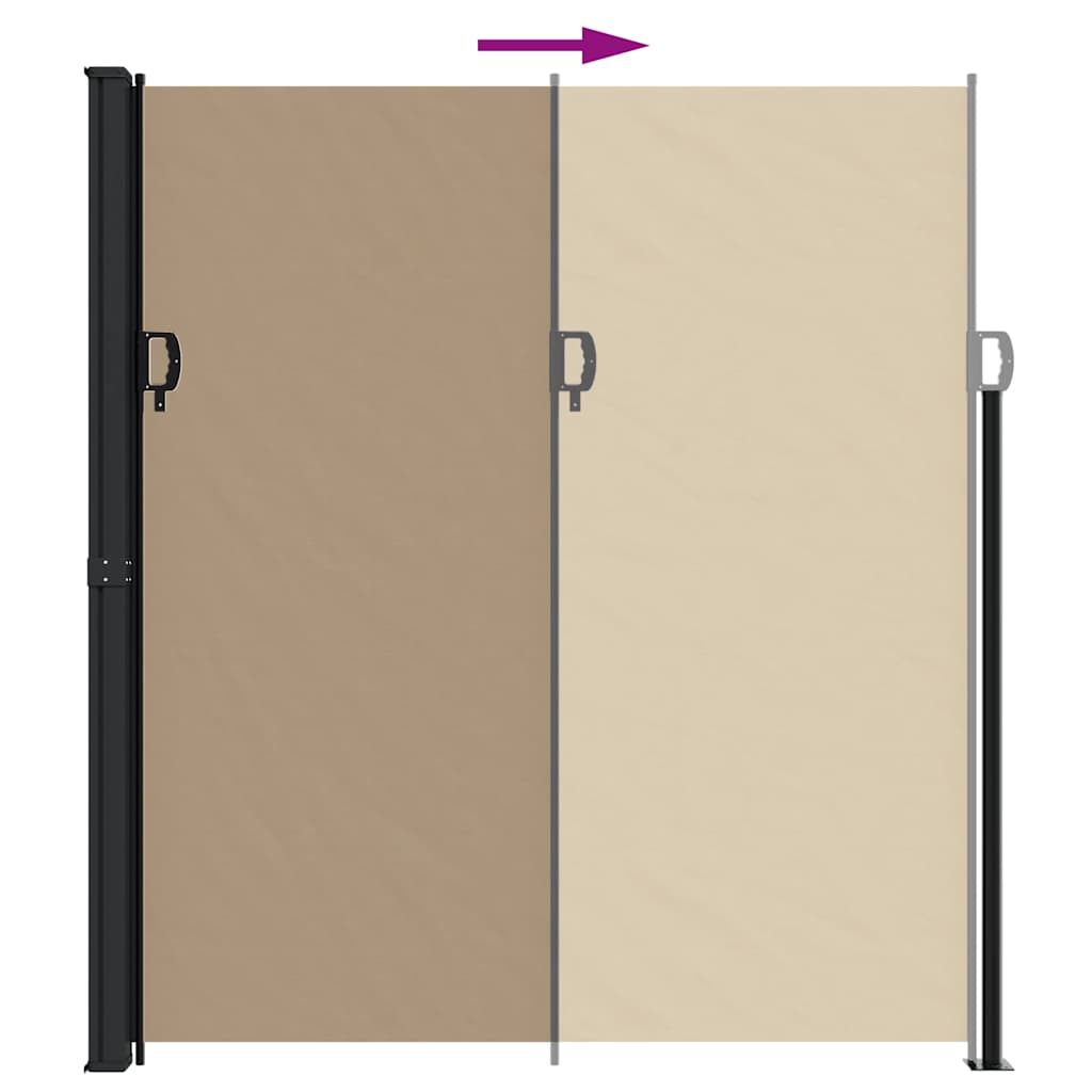 Tenda da Sole Laterale Retrattile Tortora 220x500 cm