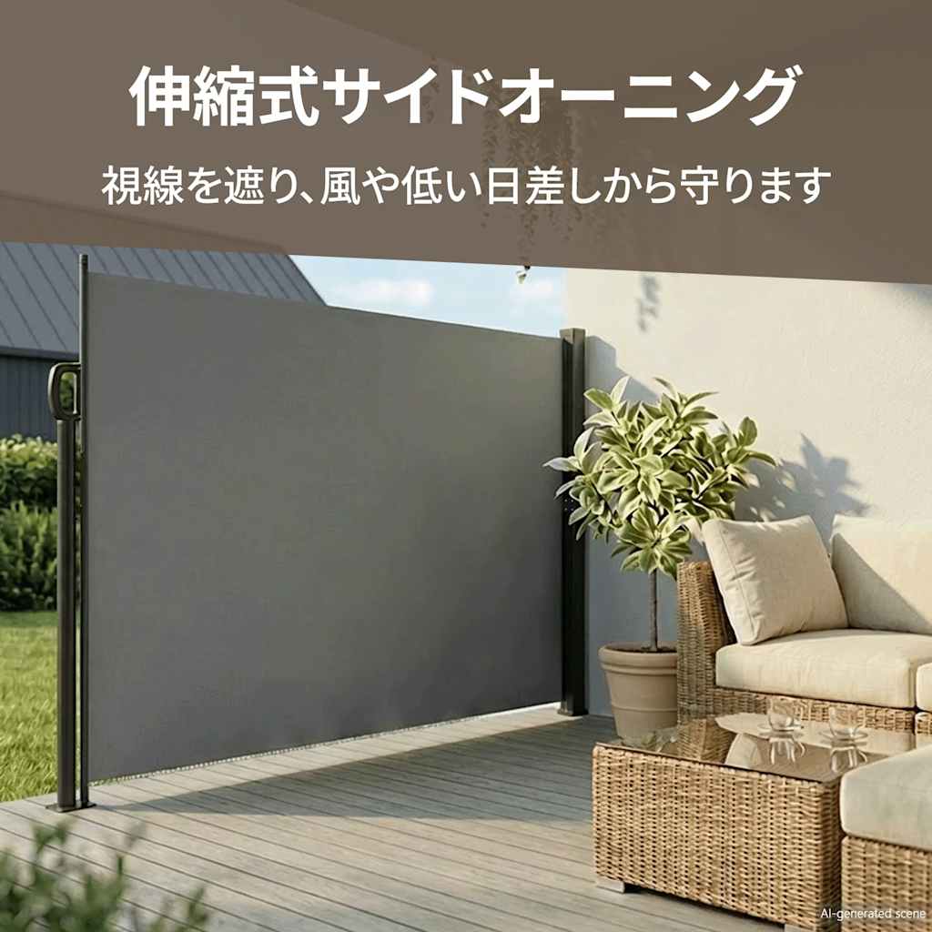 Tenda da Sole Laterale Retrattile Antracite 220x500 cm