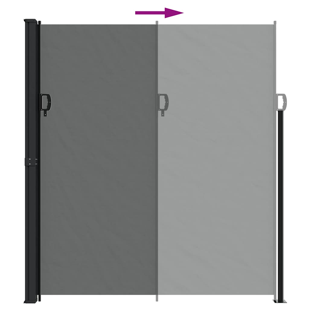 Tenda da Sole Laterale Retrattile Antracite 220x500 cm