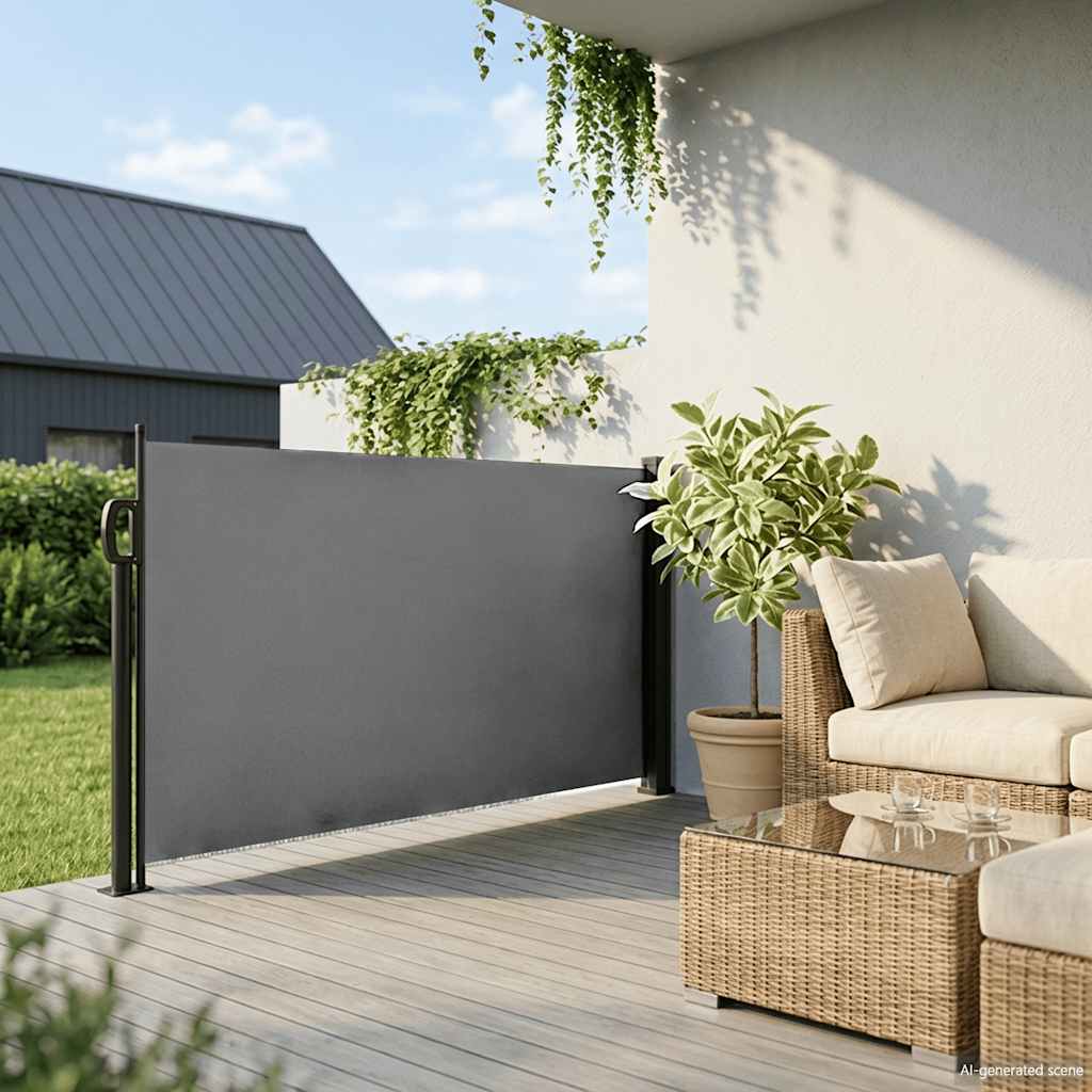 Tenda da sole laterale retrattile antracite 120x600 cm