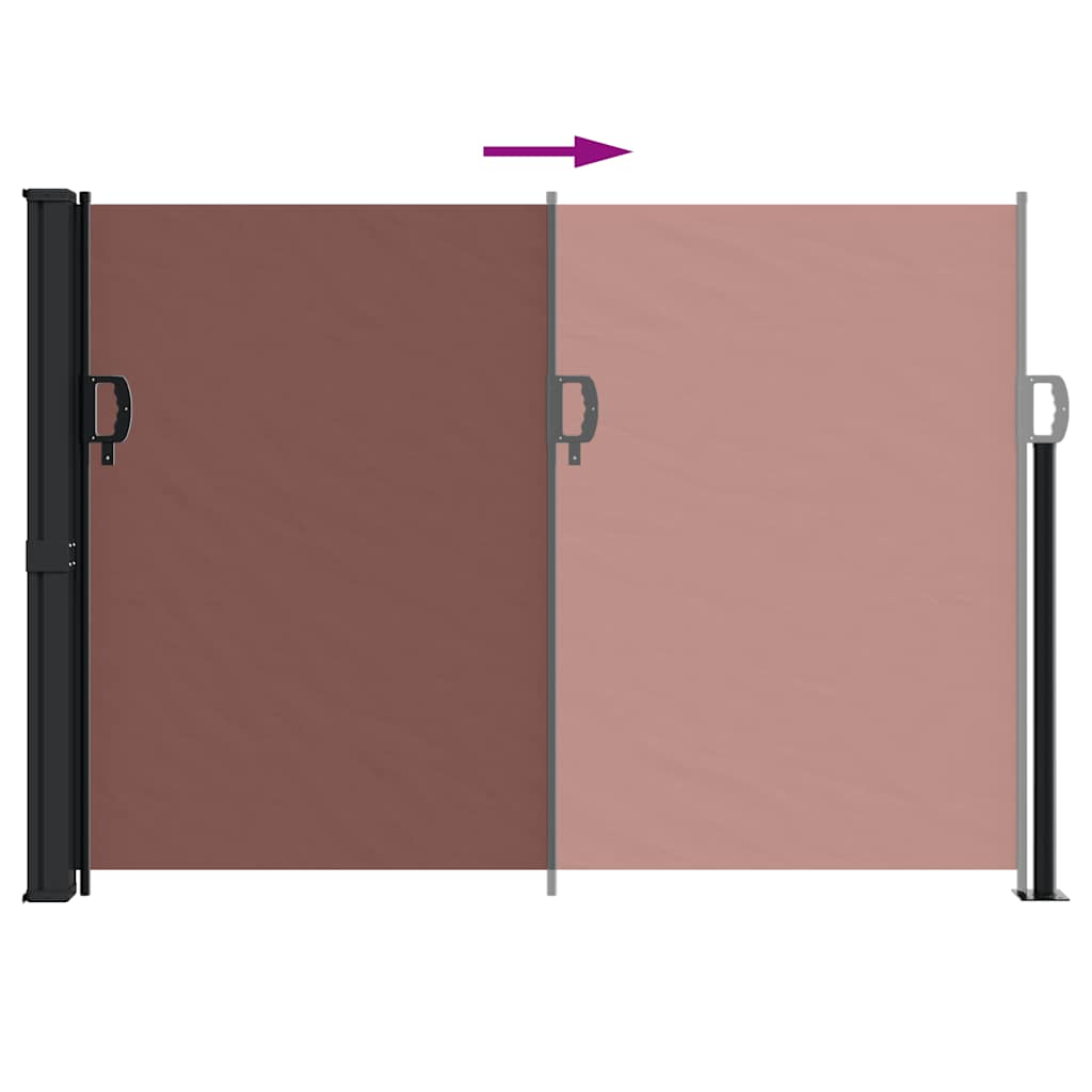 Tenda da Sole Laterale Retrattile Marrone 140x600 cm