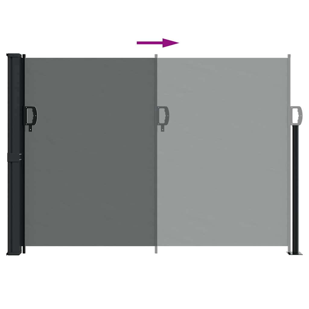 Tenda da sole laterale retrattile antracite 140x600 cm