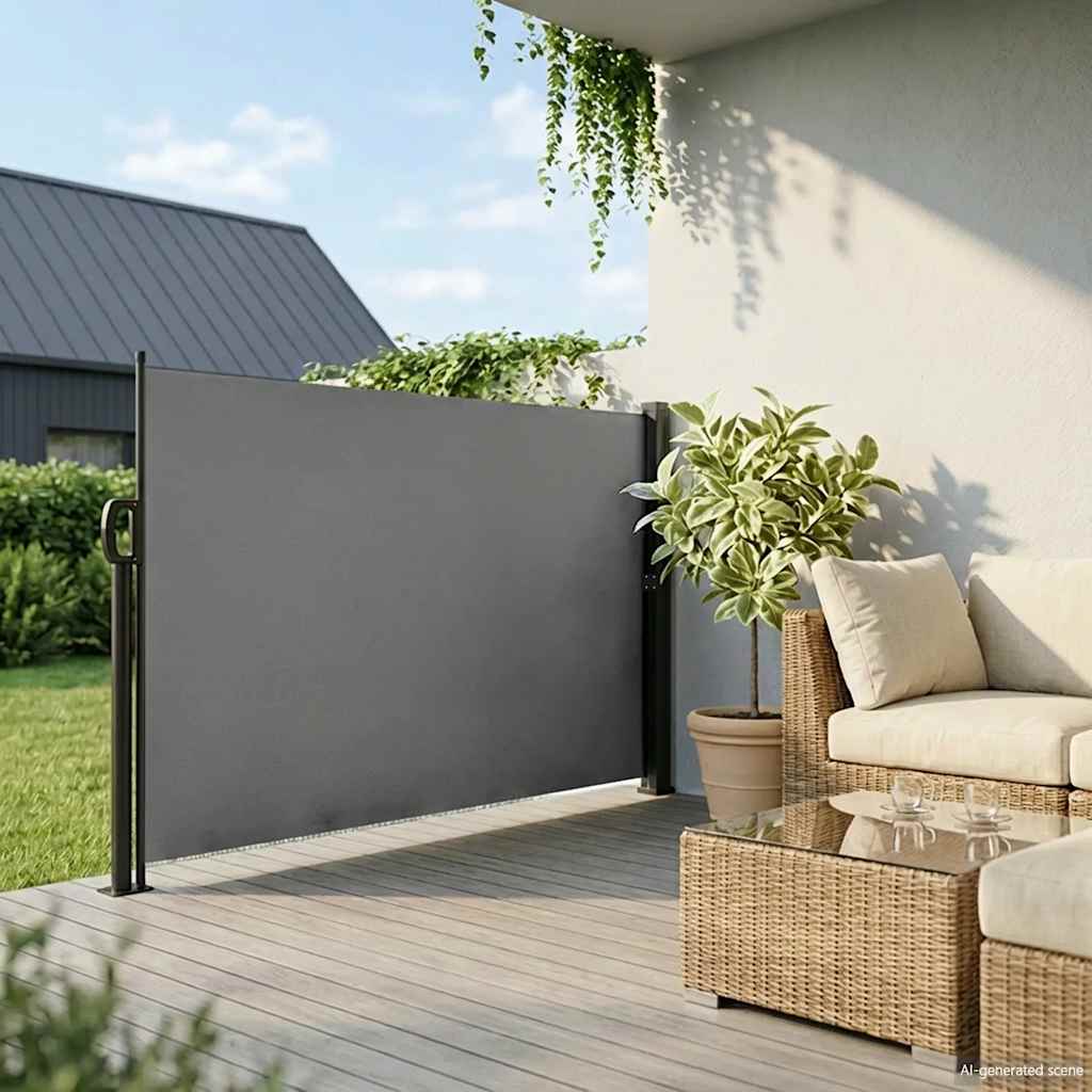 Tenda da Sole Laterale Retrattile Antracite 160x600 cm