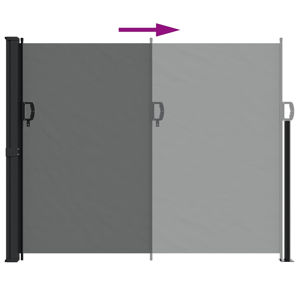 Tenda da Sole Laterale Retrattile Antracite 160x600 cm
