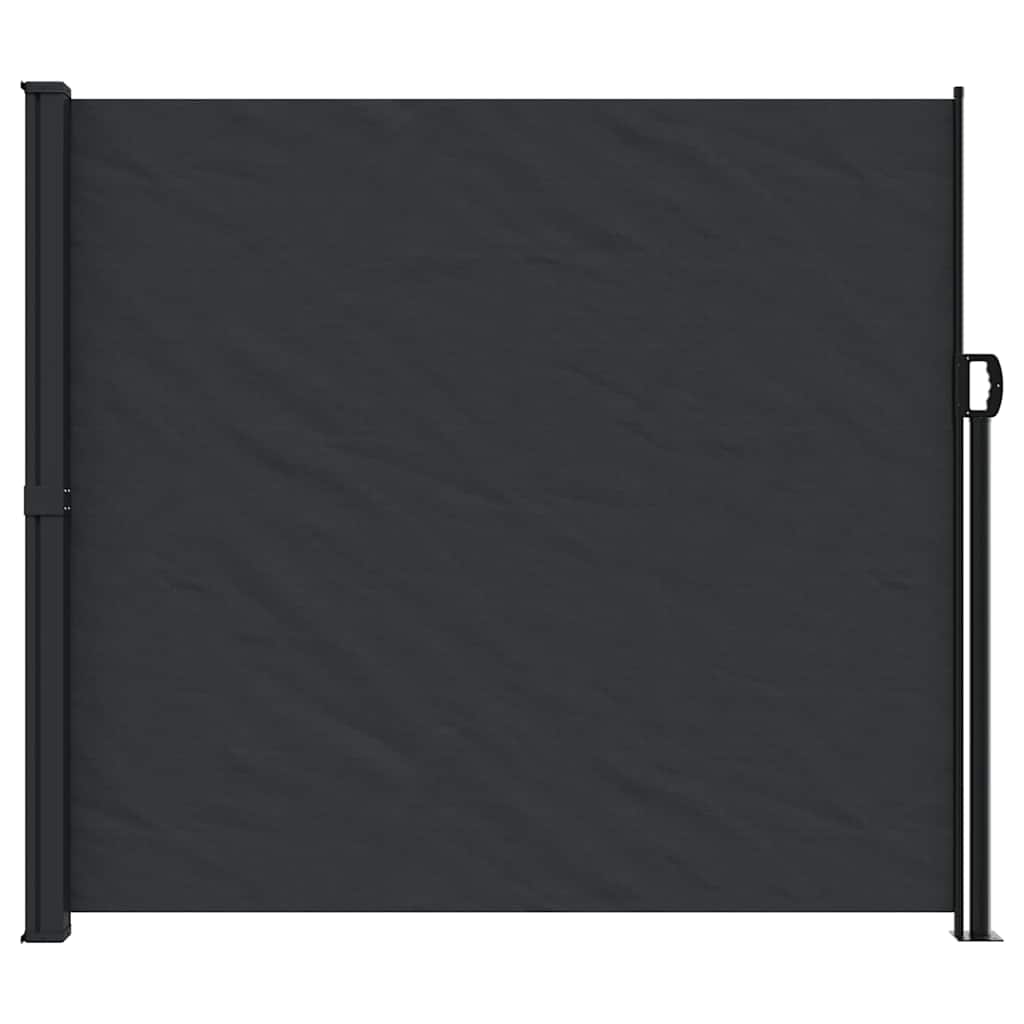 Tenda da Sole Laterale Retrattile Nera 180x600 cm