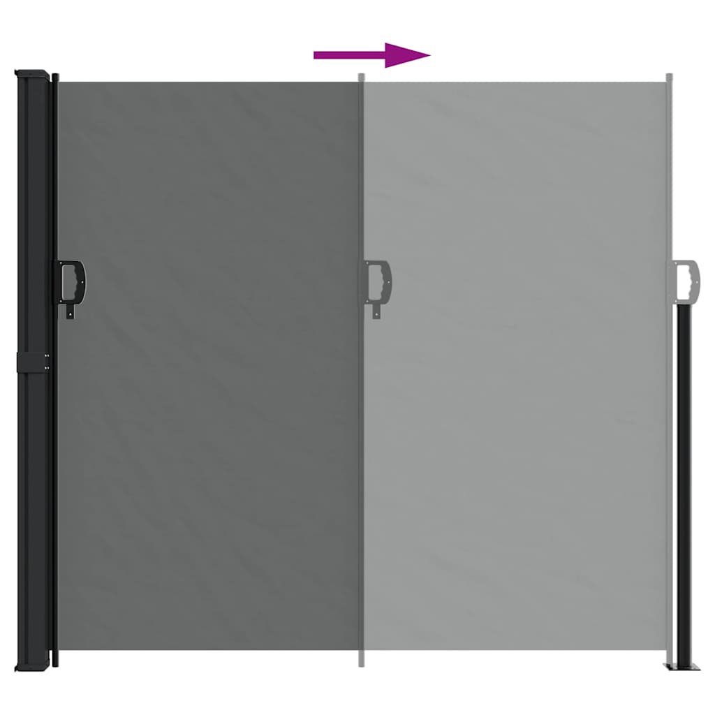 Tenda da Sole Laterale Retrattile Antracite 180x600 cm