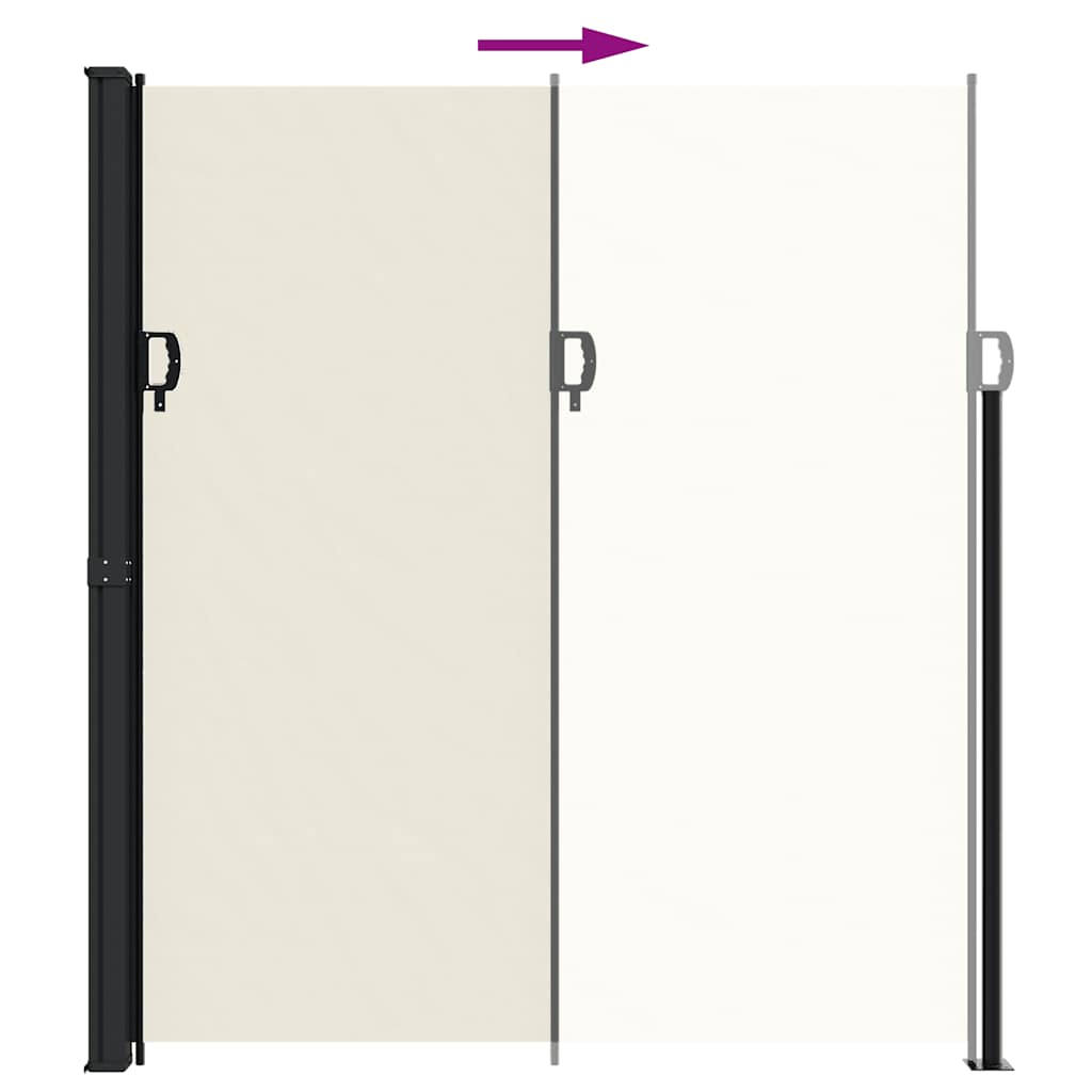 Tenda da Sole Laterale Retrattile Crema 220x600 cm