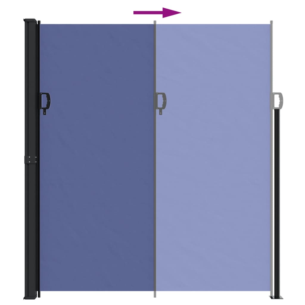 Tenda da Sole Laterale Retrattile Blu 220x600 cm