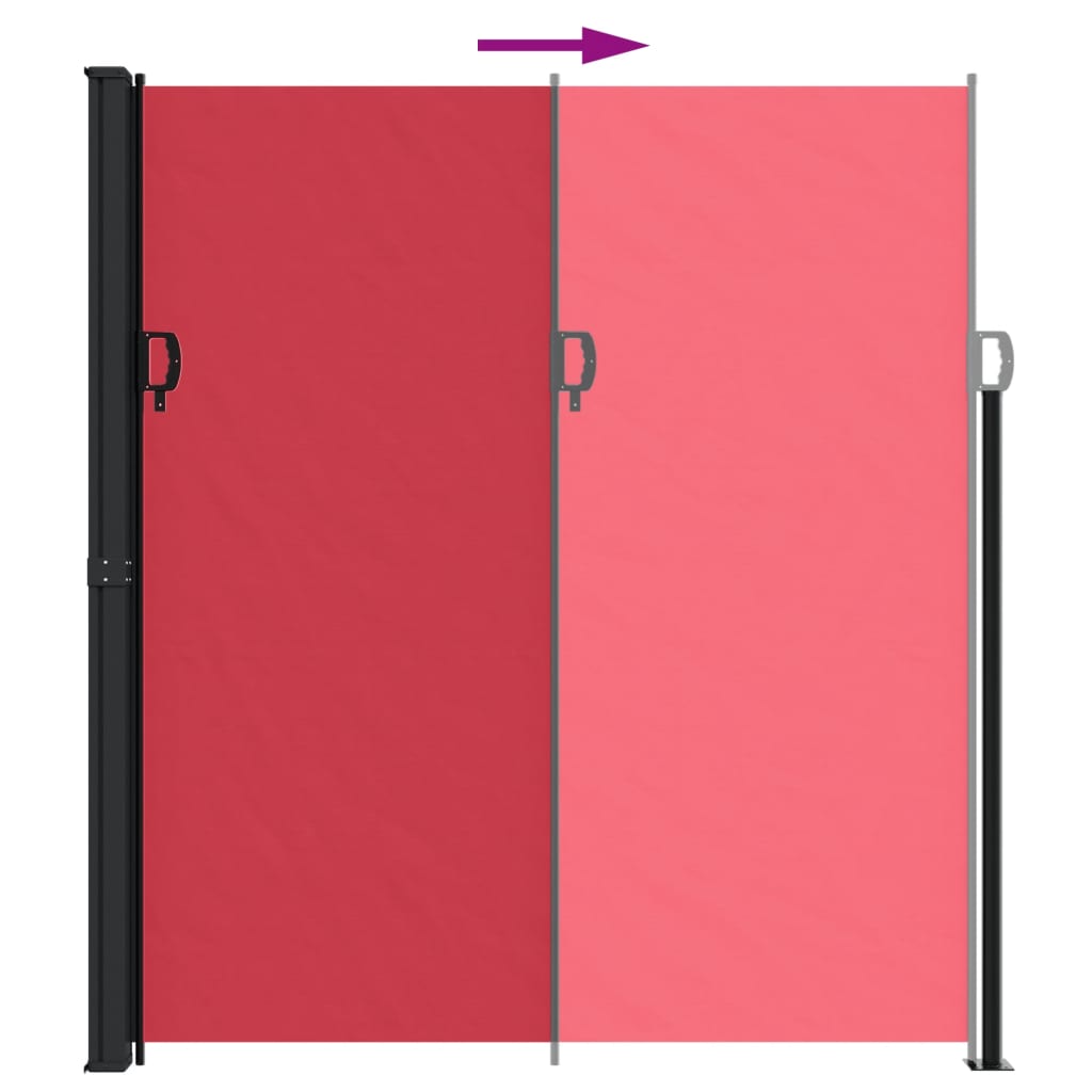 Tenda da Sole Laterale Retrattile Rossa 220x600 cm