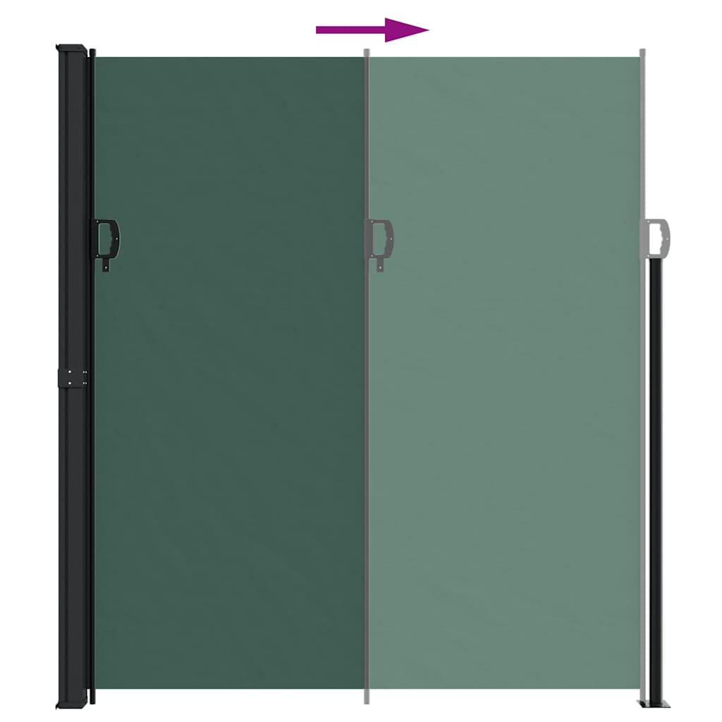 Tenda da Sole Laterale Retrattile Verde Scuro 220x600 cm