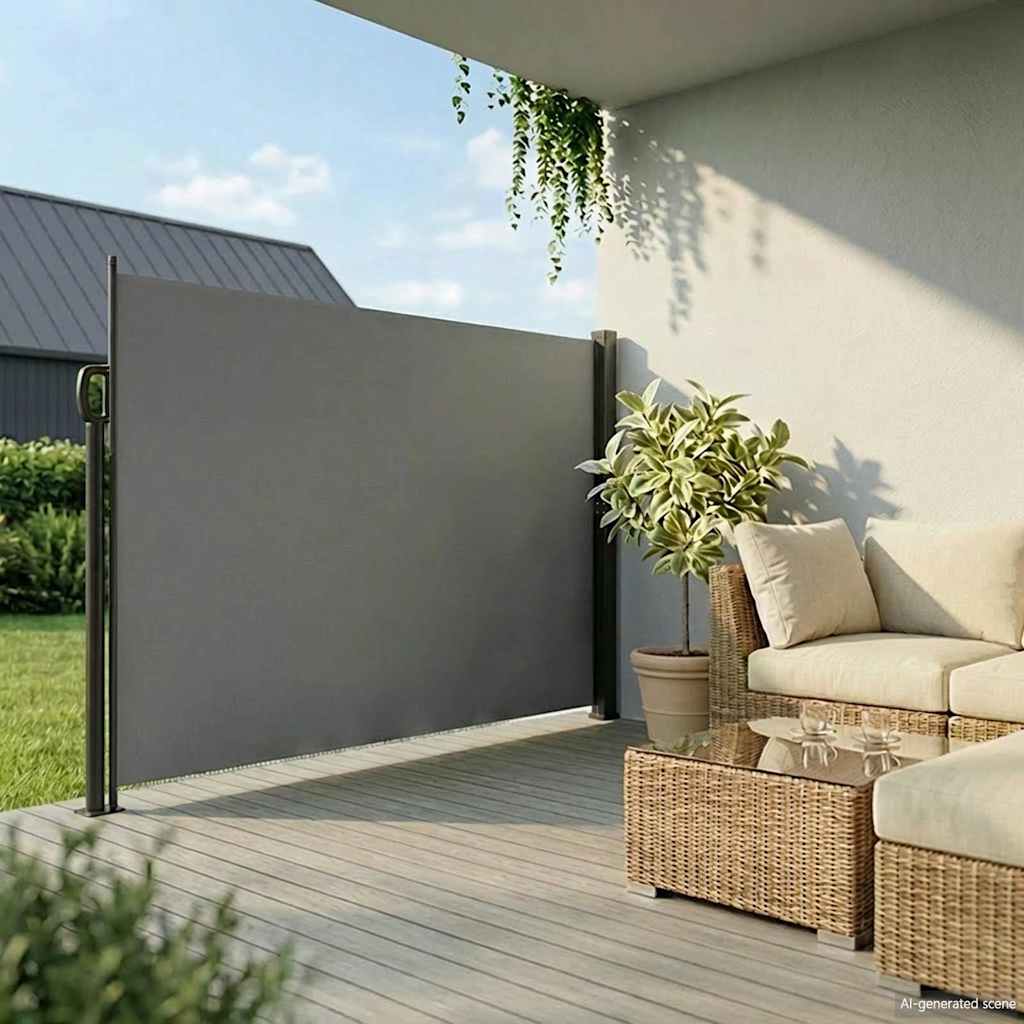 Tenda da Sole Laterale Retrattile Antracite 220x600 cm