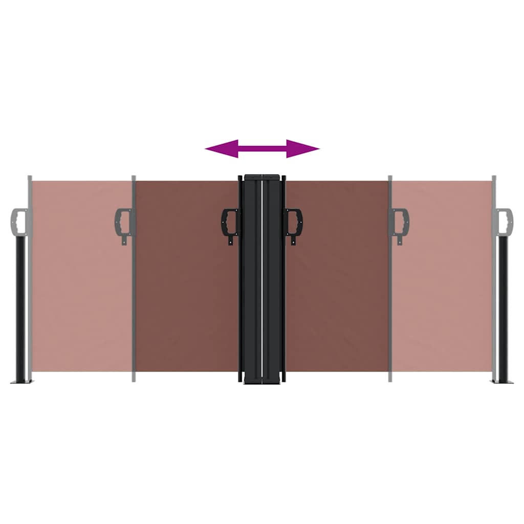 Tenda da Sole Laterale Retrattile Marrone 100x600 cm