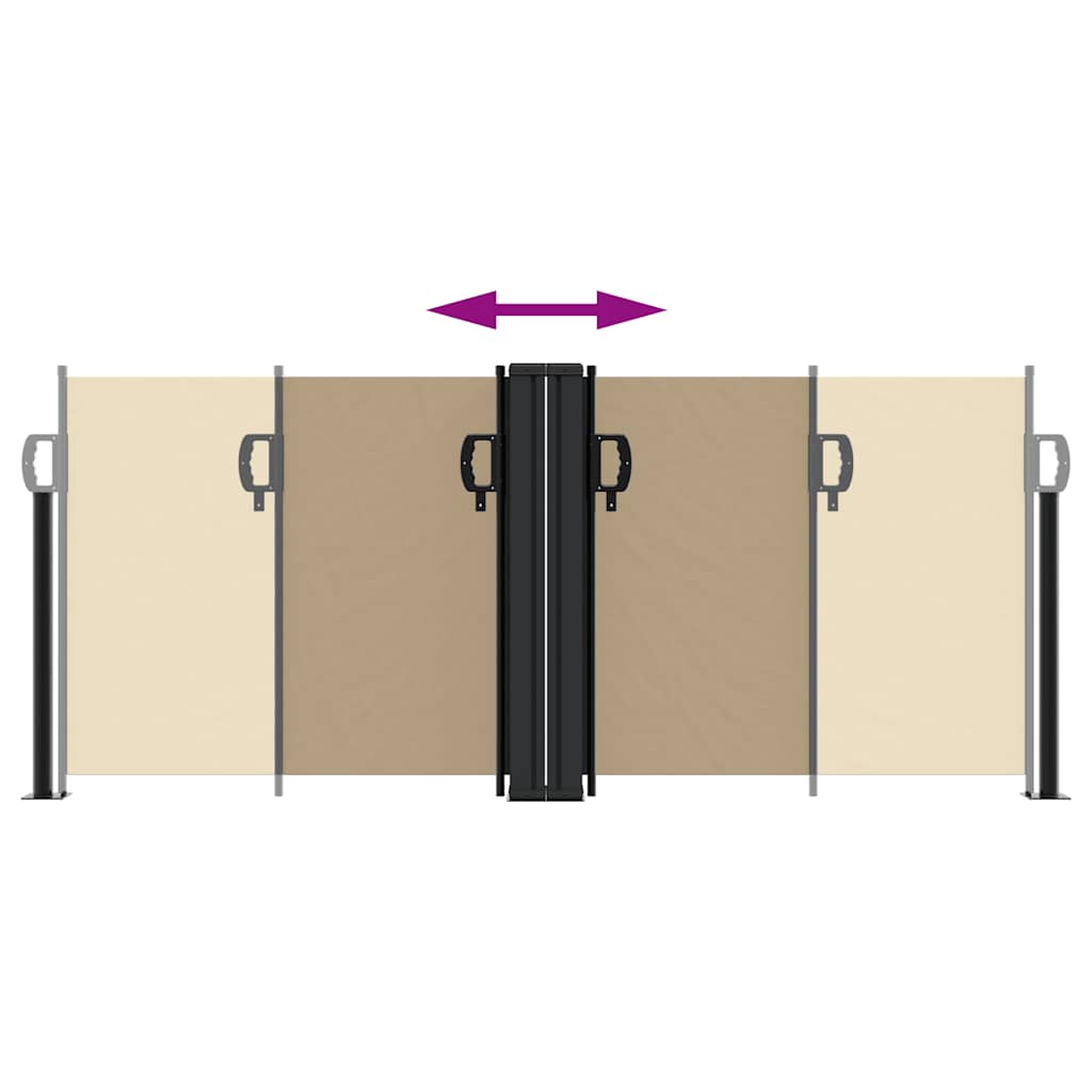 Tenda da Sole Laterale Retrattile Beige 100x600 cm