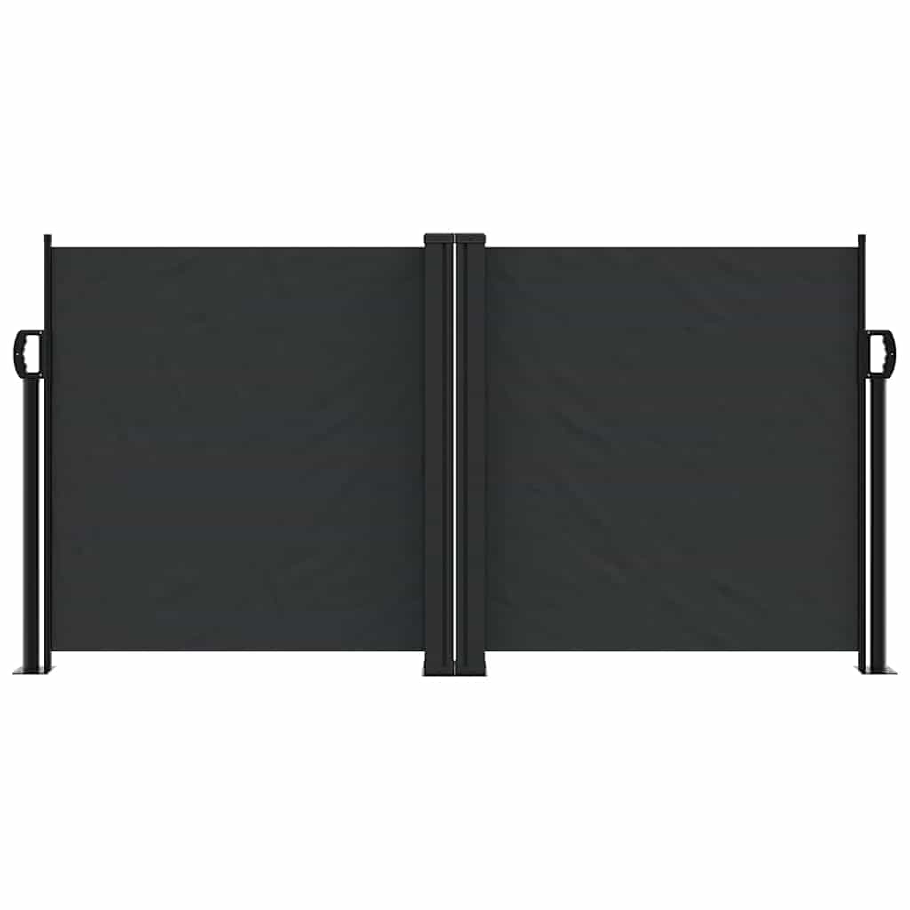 Tenda da Sole Laterale Retrattile Nera 120x600 cm
