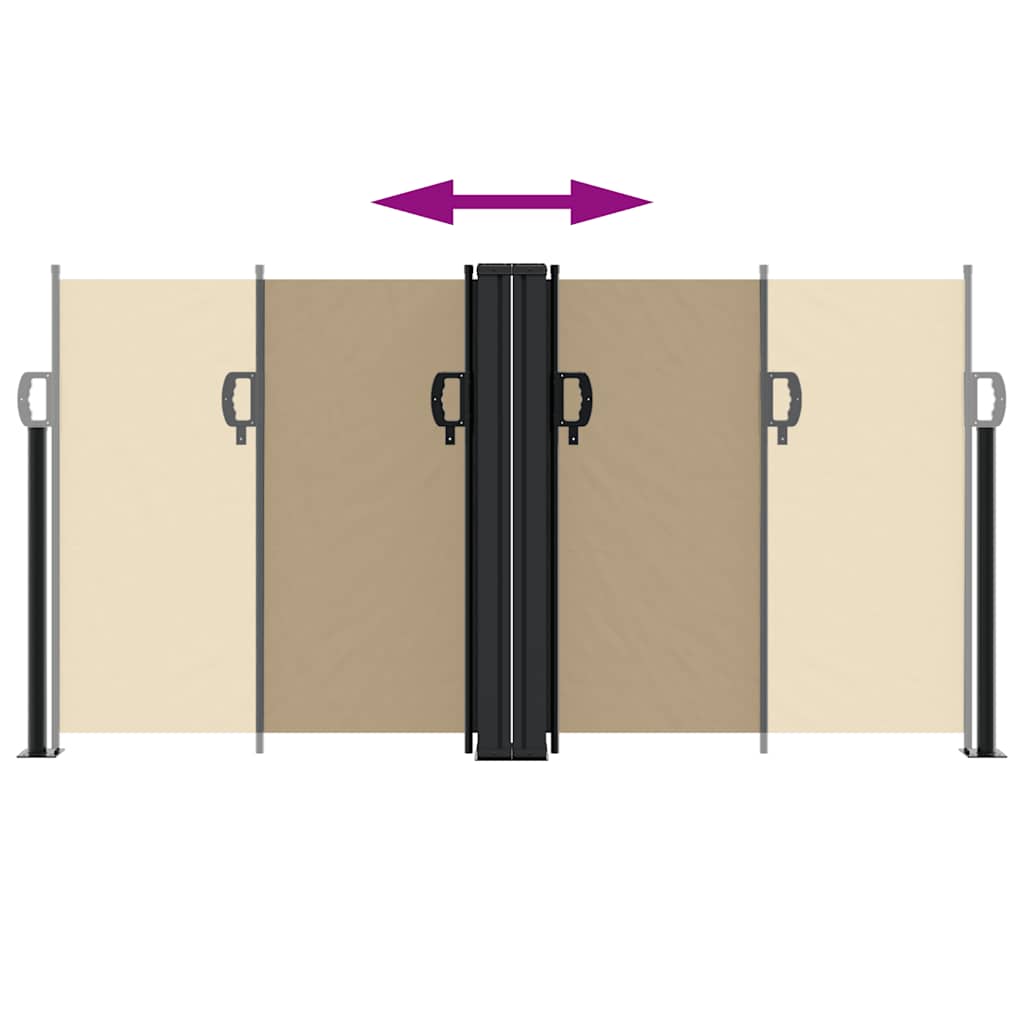 Tenda da Sole Laterale Retrattile Beige 120x600 cm