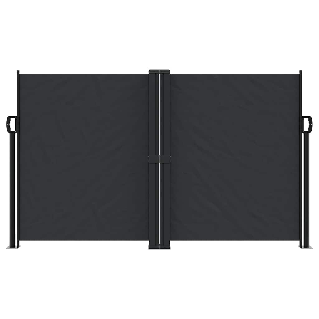 Tenda da Sole Laterale Retrattile Nera 140x600 cm