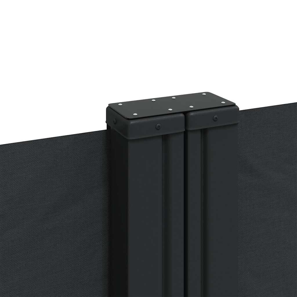 Tenda da Sole Laterale Retrattile Nera 140x600 cm