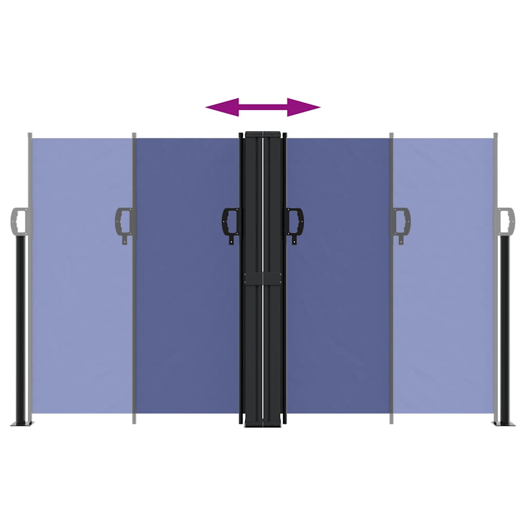 Tenda da Sole Laterale Retrattile Blu 140x600 cm