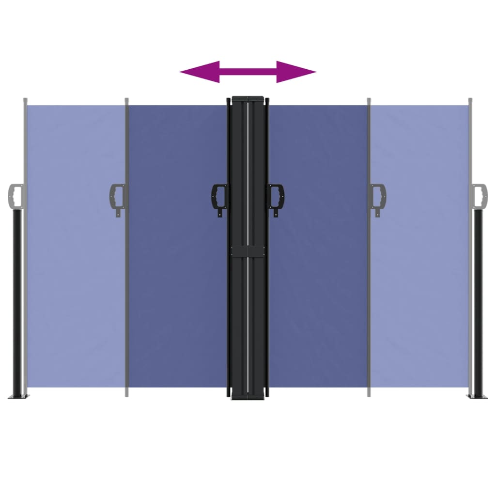 Tenda da Sole Laterale Retrattile Blu 160x600 cm