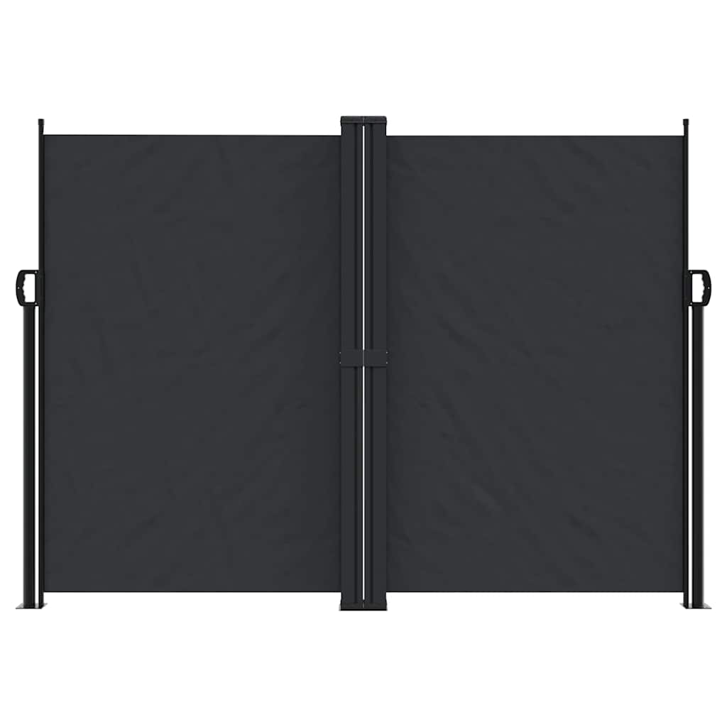 Tenda da Sole Laterale Retrattile Nera 180x600 cm