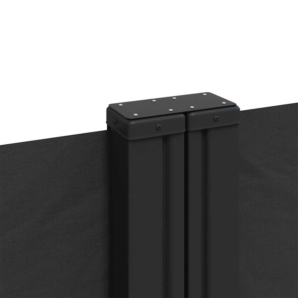 Tenda da Sole Laterale Retrattile Nera 180x600 cm
