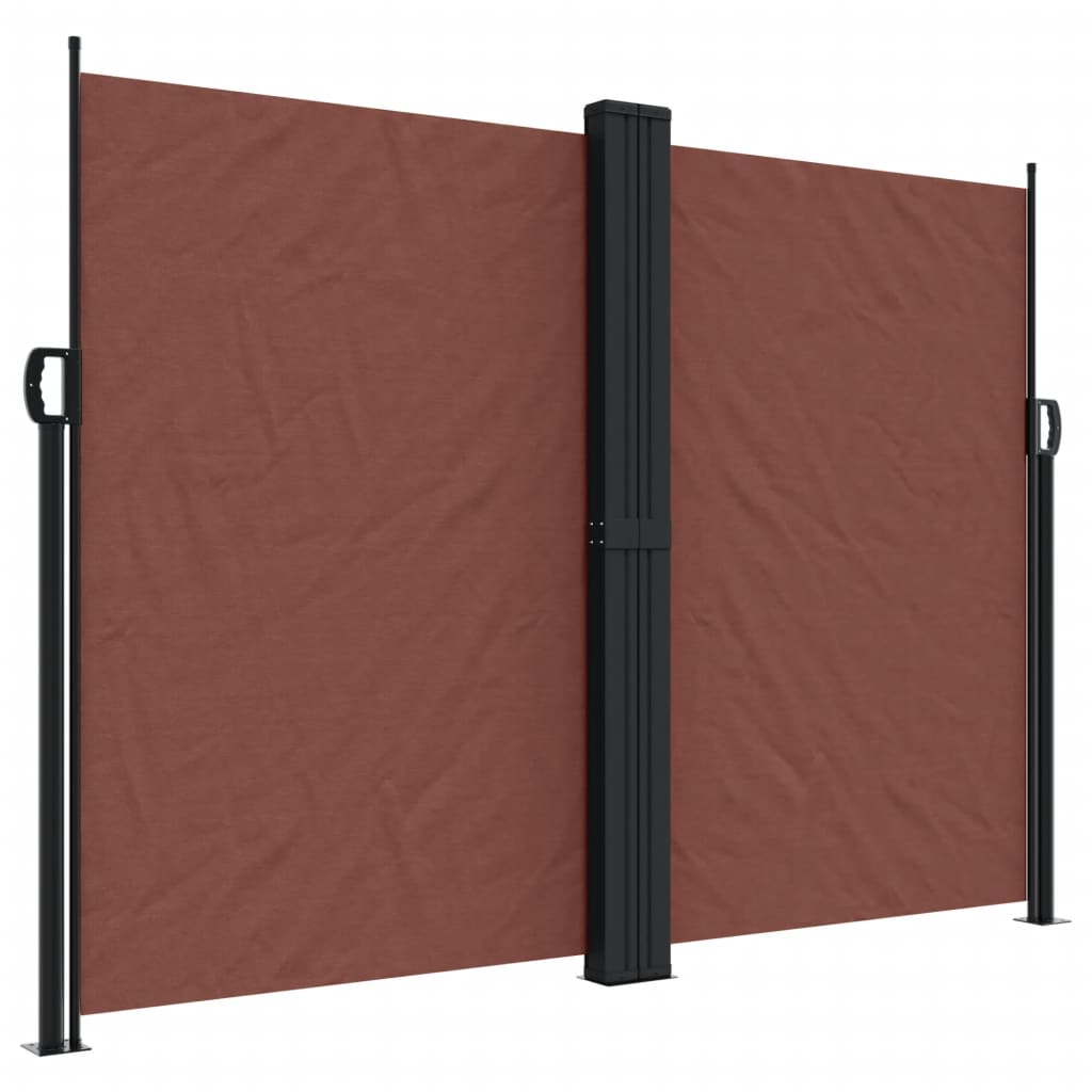 Tenda da Sole Laterale Retrattile Marrone 180x600 cm