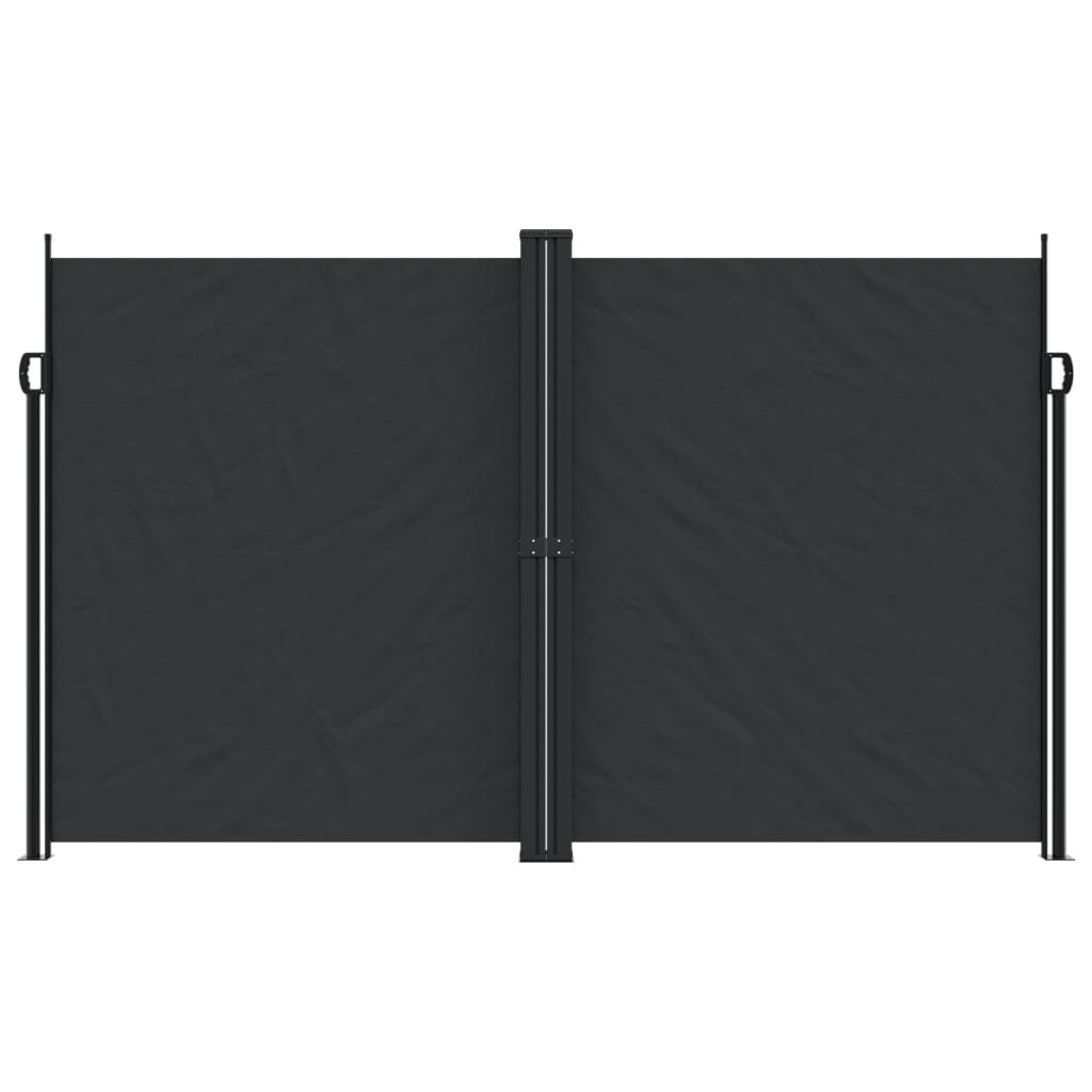 Tenda da Sole Laterale Retrattile Nera 200x600 cm