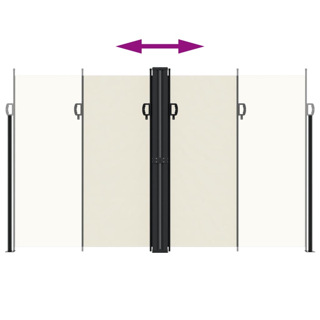 Tenda da Sole Laterale Retrattile Crema 200x600 cm